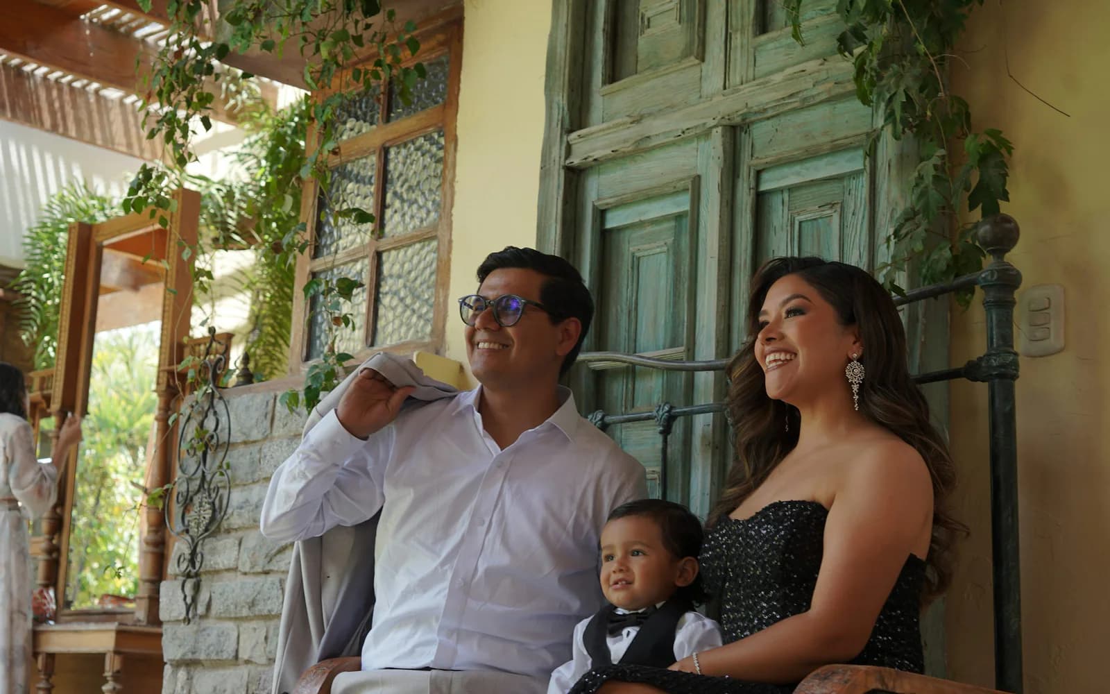 Family spending time together at home