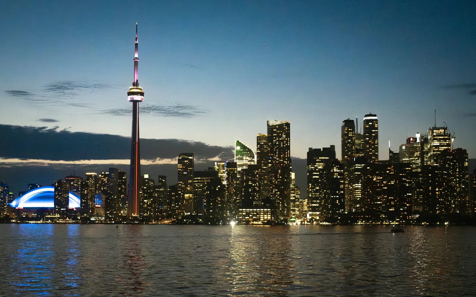 Toronto skyline after dark